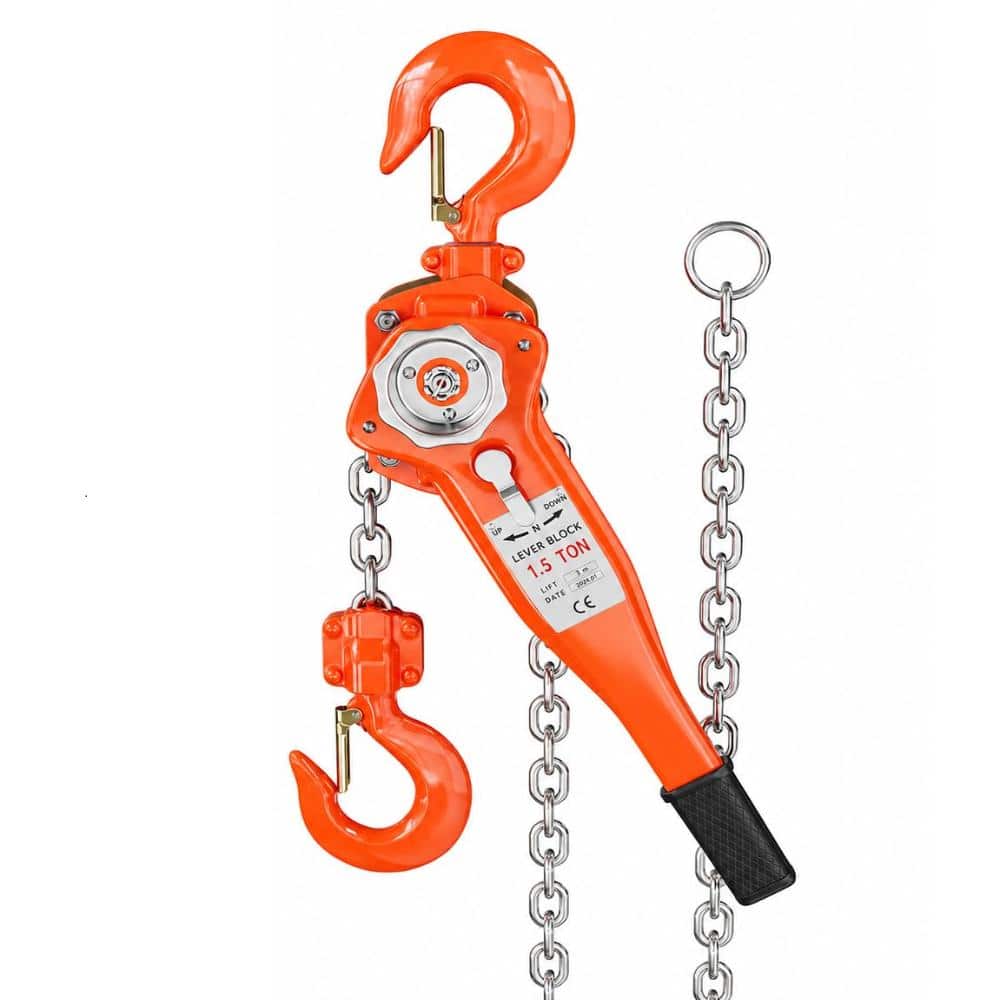 Manual Lever Chain Hoist 1.5 Ton/3300 lbs Capacity, 10FT Lifting Height with G80 Galvanized Steel Chain price history on PriceWatchPro