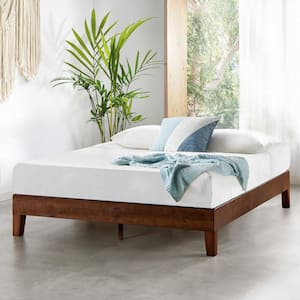 Naturalista Grand 12 in. Espresso Queen Solid Wood Platform Bed with Wooden Slats
