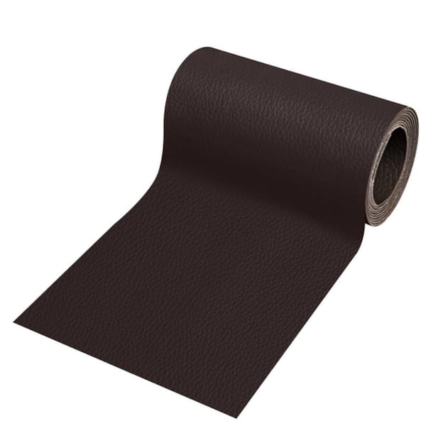 4 in. x 63 in. Brown Leather Repair Patch, Self-Adhesive Leather Repair Tape for Damaged Leather Furniture, Sofa Seating