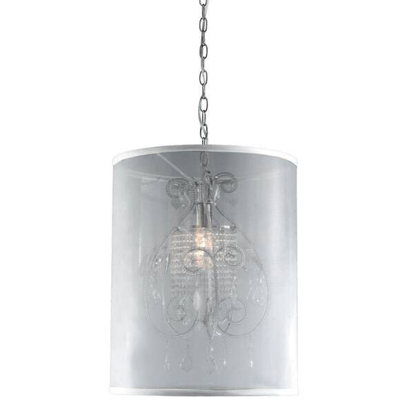 Eurofase Desire Collection 1-Light Silver Nickel Hanging Mini Pendant