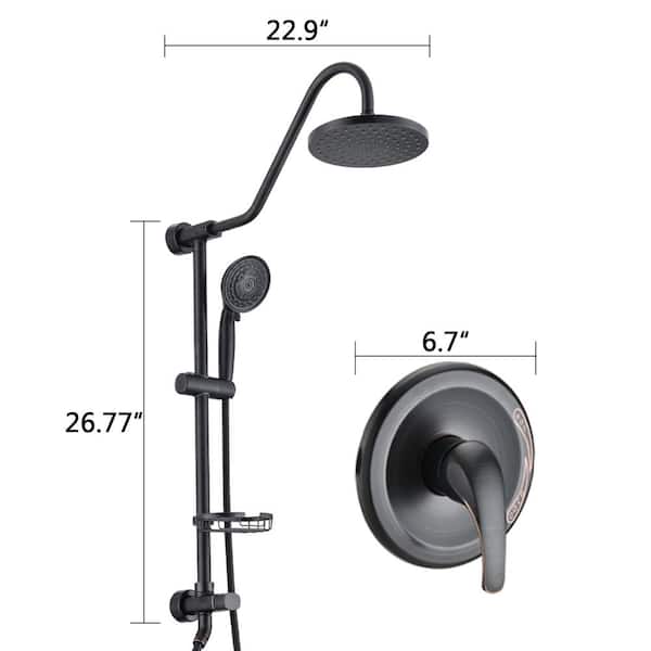 Porter 3-Spray Wall Bar Shower Kit in Oil Rubbed Bronze