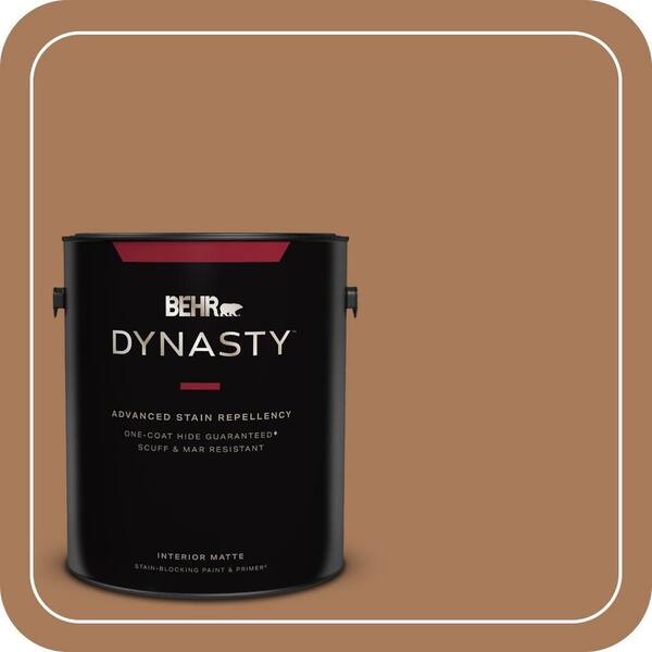 BEHR DYNASTY 1 gal. #260F-6 Smokey Topaz Matte Interior Stain-Blocking Paint & Primer