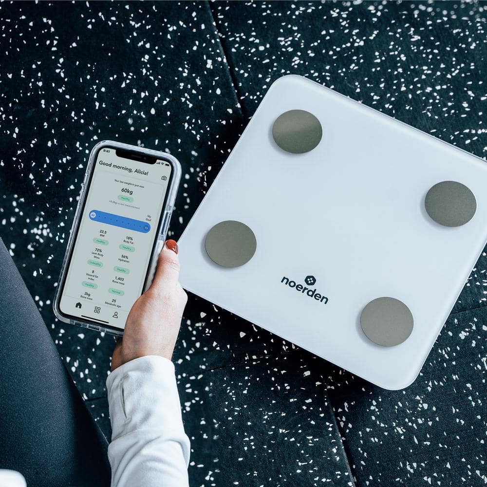 White Tempered Glass Smart Digital Body Analysis Scale