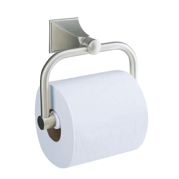 KOHLER Memoirs Wall-Mount Single Post Toilet Paper Holder with Stately Design in Vibrant Brushed Nickel