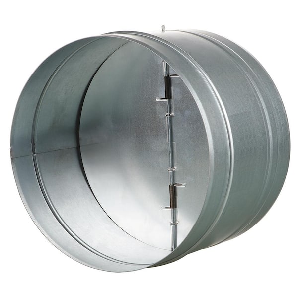 VENTS-US 8 in. Galvanized Back-Draft Damper with Rubber Seal