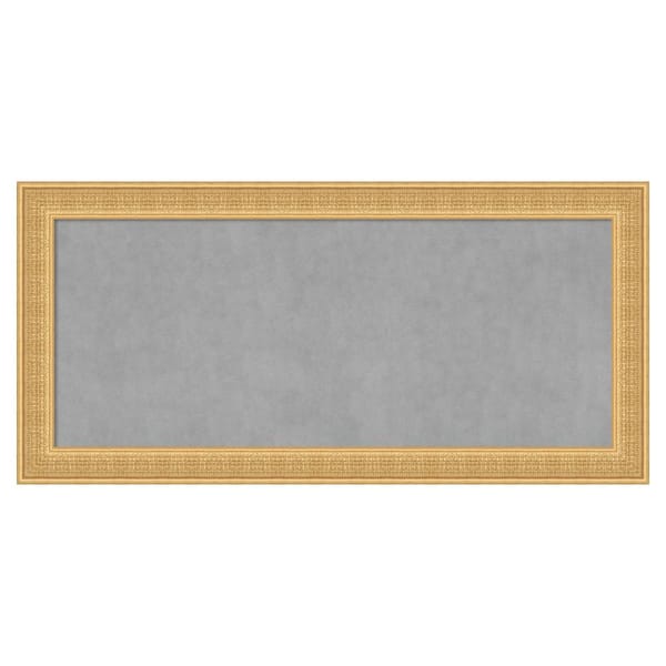 Amanti Art Trellis Gold 54 in. x 26 in. Framed Magnetic Board