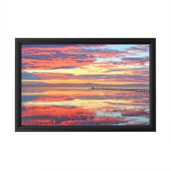 Trademark Fine Art "Evening To Remember" by Beata Czyzowska Framed with LED Light Landscape Wall Art 16 in. x 24 in.