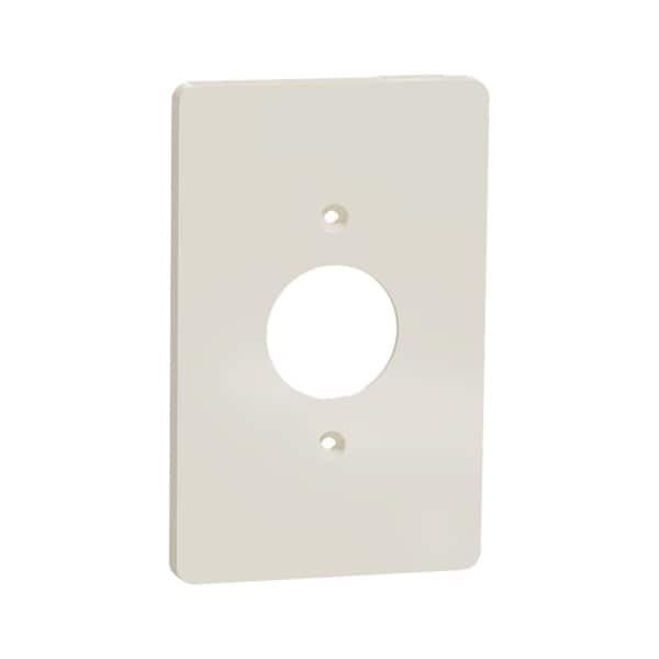 X Series 1-Gang Midsize Round Standard Single Outlet Wall Plate Matte Light Almond