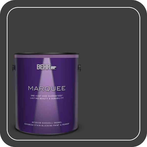 BEHR MARQUEE 1 gal. #N520-7 Carbon One-Coat Hide Eggshell Enamel Interior Paint & Primer