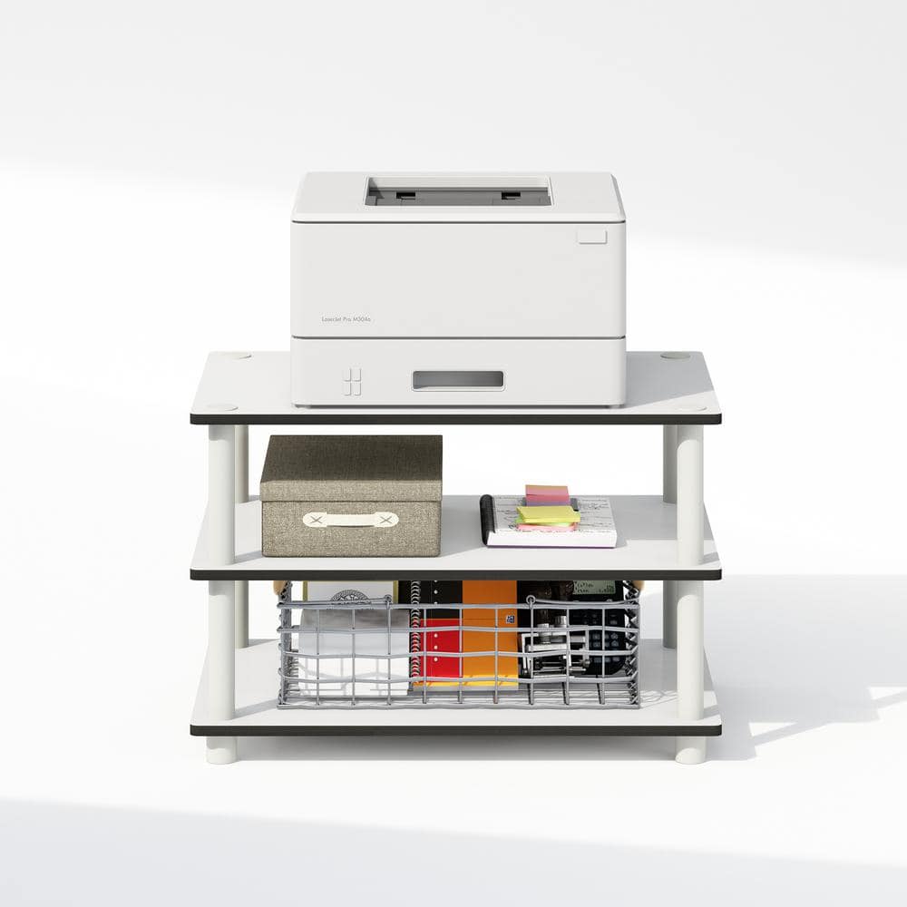 White Particle Board 3-Tier Multipurpose Printer Stand