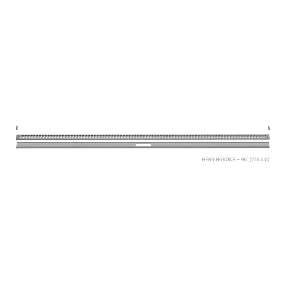Kerdi-Line-Vario Stone Grey 96 in. Herringbone Grate and Channel Floor Installation Kit for Accessory price history on PriceWatchPro