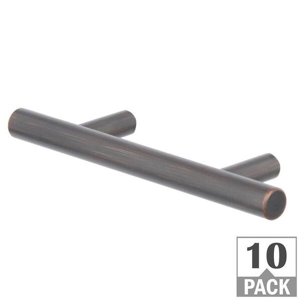 Everbilt Carbon Steel 3 in. (76 mm) Oil Rubbed Bronze Classic Cabinet Pull (10-Pack)