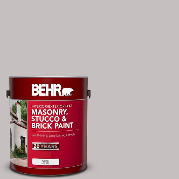 1 gal. #PPU18-10 Natural Gray Flat Interior/Exterior Masonry, Stucco and Brick Paint
