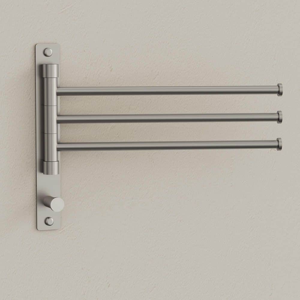 EVERSTEIN Rotatable and Adjustable Towel Rack Stainless Steel Wall ...