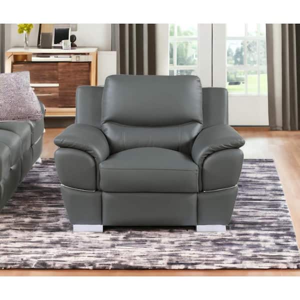 HomeRoots Gray Armchair Set of 1