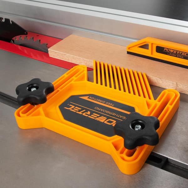 Universal Featherboard Woodworking Safety Kit with Deluxe Magnetic Push Stick for Table Saws, Router Tables (2-Pack)