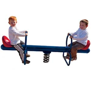 UPlay Today Commercial 2-Rider Spring See Saw with Blue and Red Seats