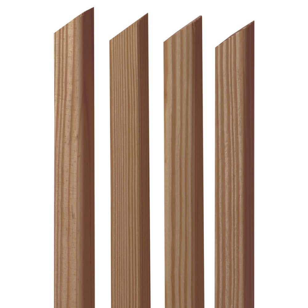 Walnut Tone 6 ft. Wood Stair Railing Kit with Beveled Balusters