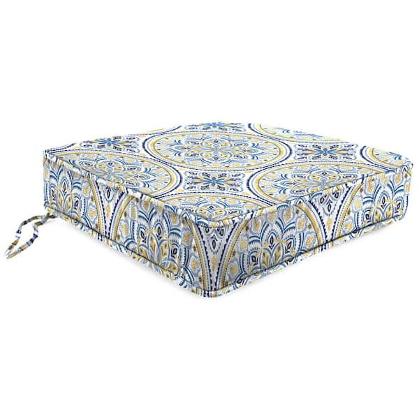 Jordan Manufacturing 22.5 in. L x 22.5 in. W x 5 in. T Outdoor Deep Seat Cushion in Castille Multicolor