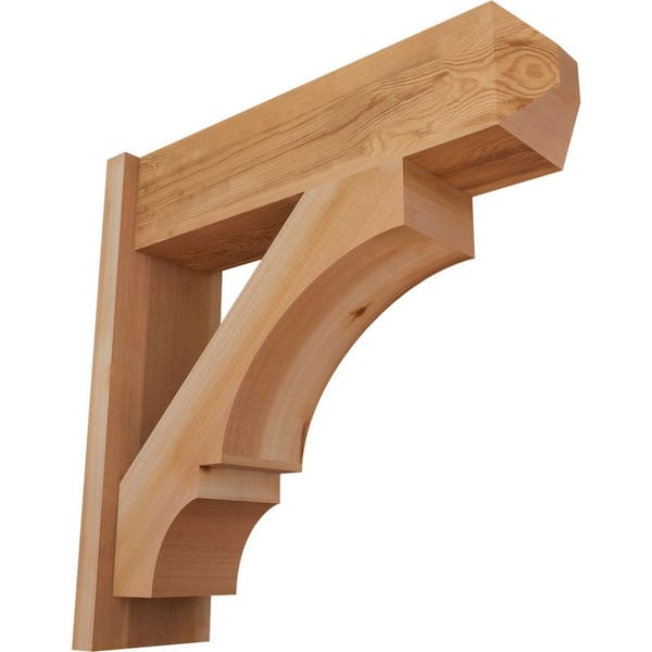 Ekena Millwork 8 in. x 26 in. x 26 in. Balboa Craftsman Smooth Western Red Cedar Outlooker