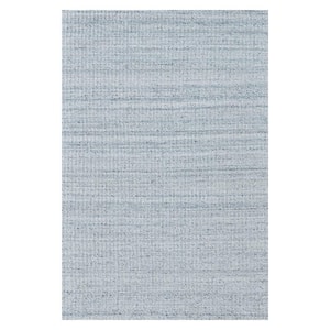 Lineage Sky Blue 2 ft. x 3 ft. Woven Heathered Polyester Rectangle Outdoor Area Rug