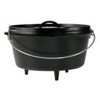 Camp 6 qt. Round Cast Iron Dutch Oven in Black with Lid