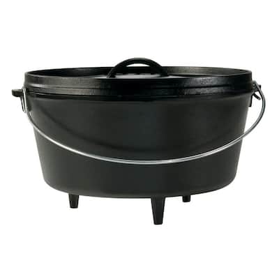 Bayou Classic 8 qt. Pres-Seasoned Cast Iron Dutch Oven with Lid 7460 - The  Home Depot