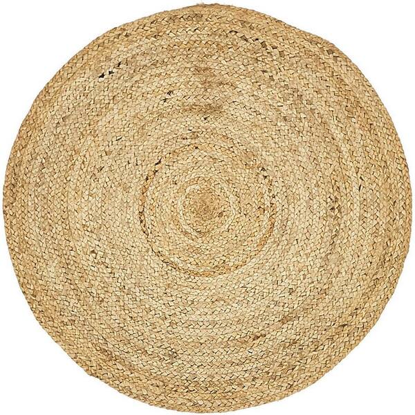 Unique Loom Braided Jute Dhaka Natural 3' 3 x 3' 3 Round Rug 3138967 ...