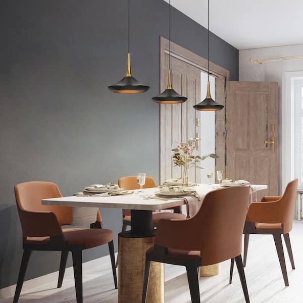 LNC Small Modern Black Brass Kitchen Island Pendant Lighting