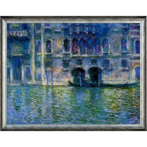 Palazzo da Mula at Venice by Claude Monet Athenian Silver Framed Architecture Oil Painting Art Print 41 in. x 53 in.