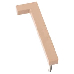 4 in. Taupe Aluminum Floating or Flat Modern House Number 1
