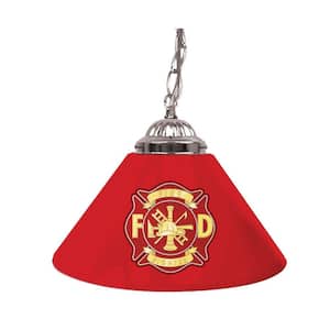 Fire Fighter 14 in. Single Shade Hanging Lamp
