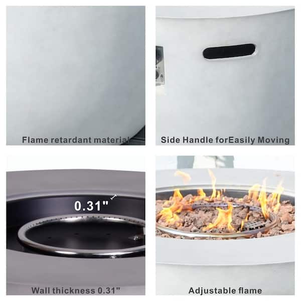 Moda Furnishings Gas Fire Pit with Stone wall modeling. Moda Furnishings Gas Fire Pit with Stone wall modeling.