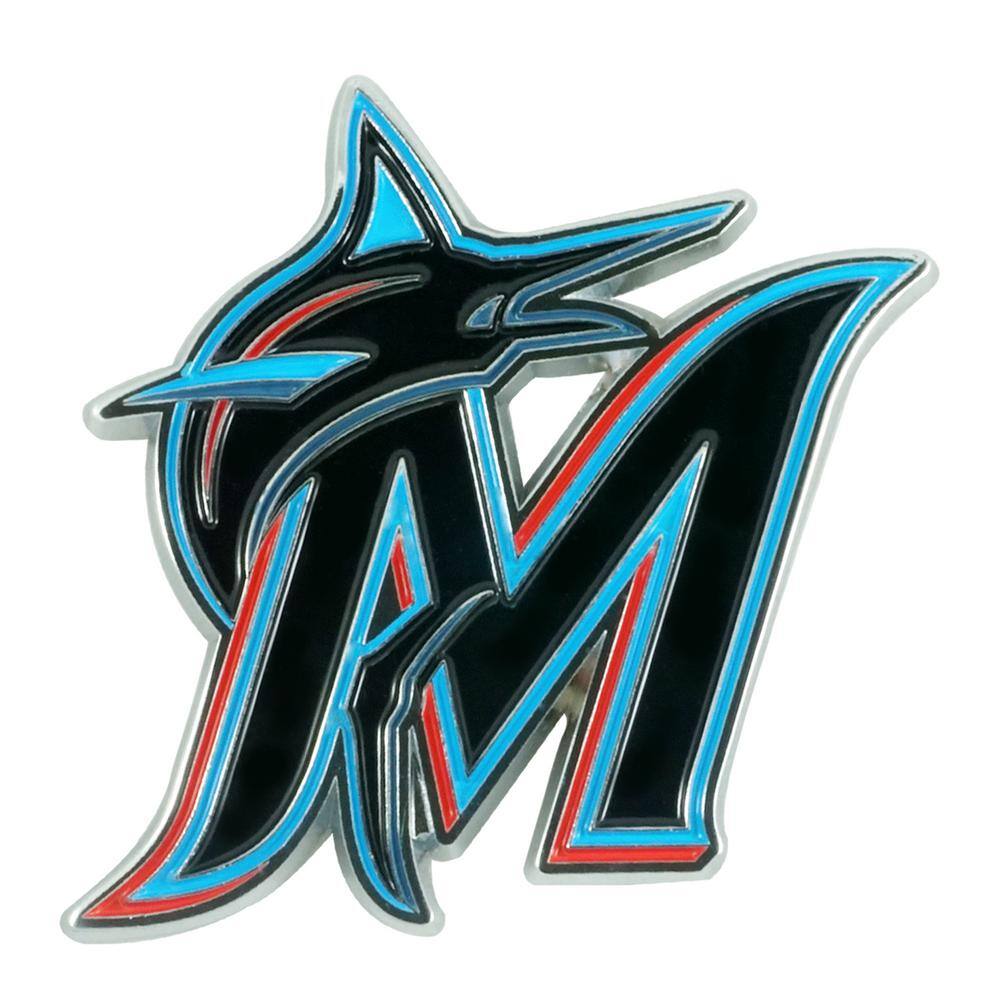 Fanmats Mlb Miami Marlins 3d Metal Color Emblem 26625