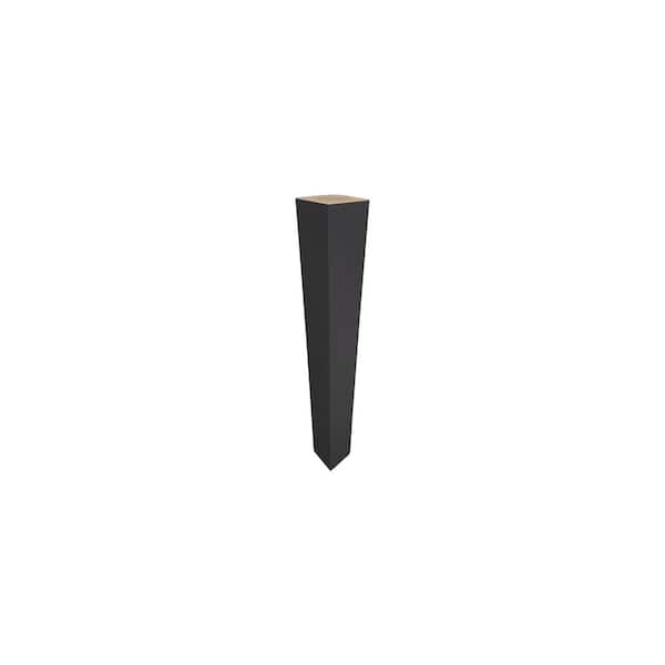Newport Grayson  4 in. W x 4 in. D x 34 in. H in Deep Onyx Solid Wood Kitchen Cabinet Column Spindle Leg