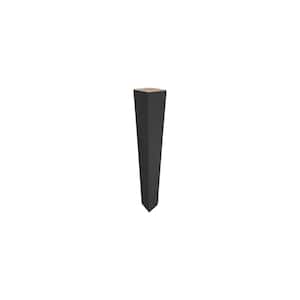 Deep Onyx 4 in. W. x 4 in. D x 34.5 in. H Gray Painted Ornamental Cabinet Filler Column Spindle