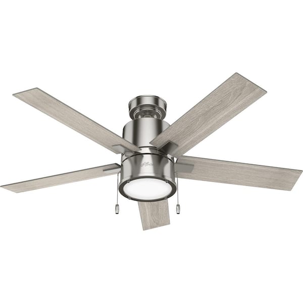 Hunter Azar 52 in. LED Indoor Brushed Nickel Ceiling Fan with Light Kit