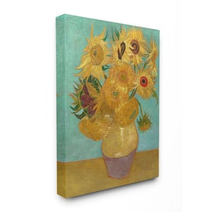 16 in. x 20 in. "Van Gogh Sunflowers Post Impressionist Painting" by Vincent Van Gogh Canvas Wall Art
