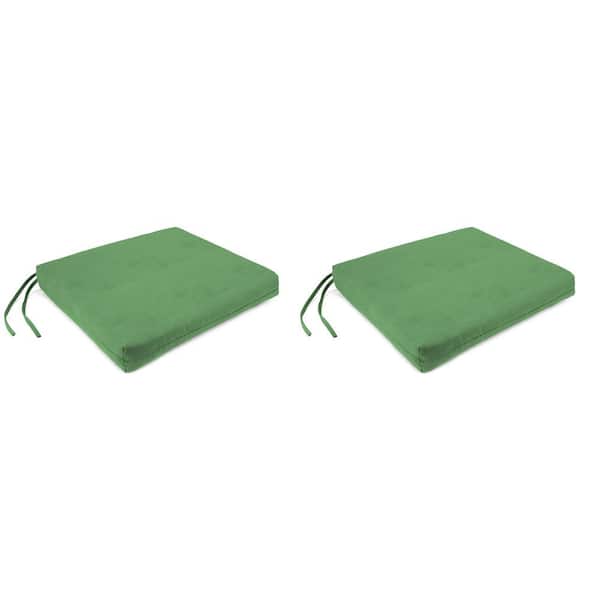 Jordan Manufacturing 19 in. L x 17 in. W x 2 in. T Outdoor Seat Cushion in Canvas Cucumber (2-Pack)