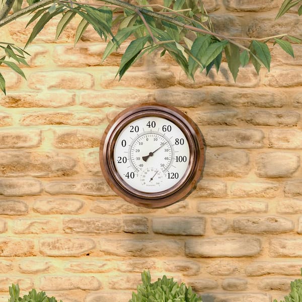 Pure Garden 8 In Indoor Outdoor Wall, Decorative Outdoor Thermometers
