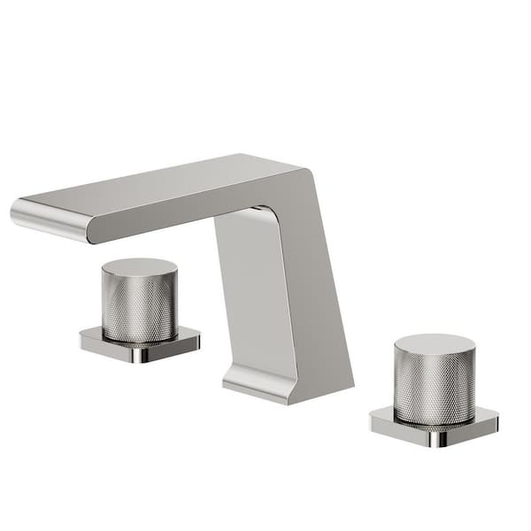 YAWWALK Double Handle Deck-Mount Roman Tub Faucet with Anti-slip in Chrome (Valve Included)