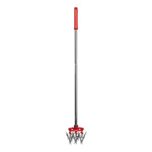 MAX DiscCULTIVATOR Adjustable 6.5 in. Steel Tines with Red Comfort Grip Garden Disc Cultivator