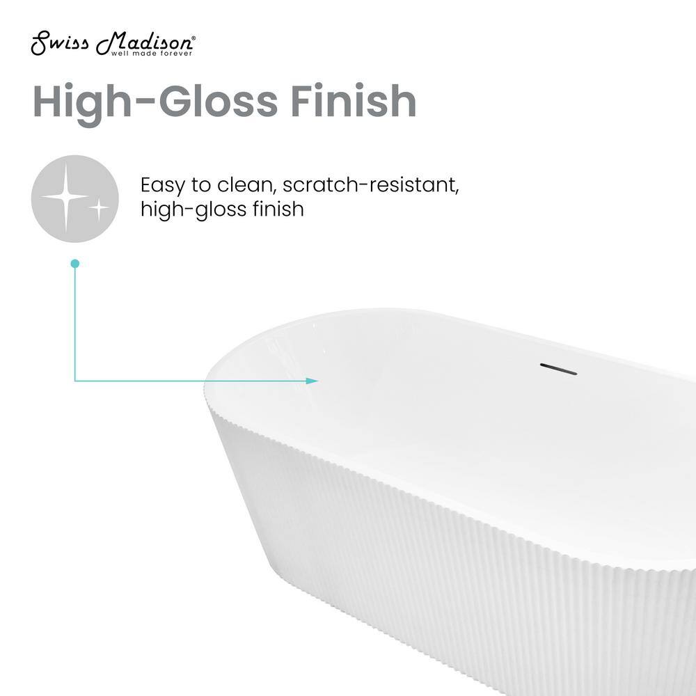 Lafayette 67" White Acrylic Freestanding Bathtub