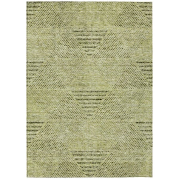 Chantille Machine Washable Indoor/Outdoor Abstract ACN777 Aloe 10 ft. x 14 ft. Area Rug