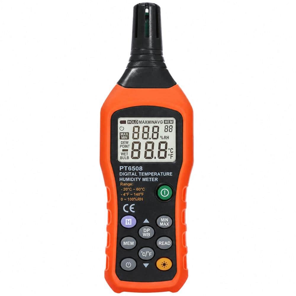 Digital Psychrometer Thermometer Hygrometer, 9.1 x 2.36 x 2.9 in, Wet Bulb, Dew Point, Min/Max, Data Hold, Backlit price history on PriceWatchPro