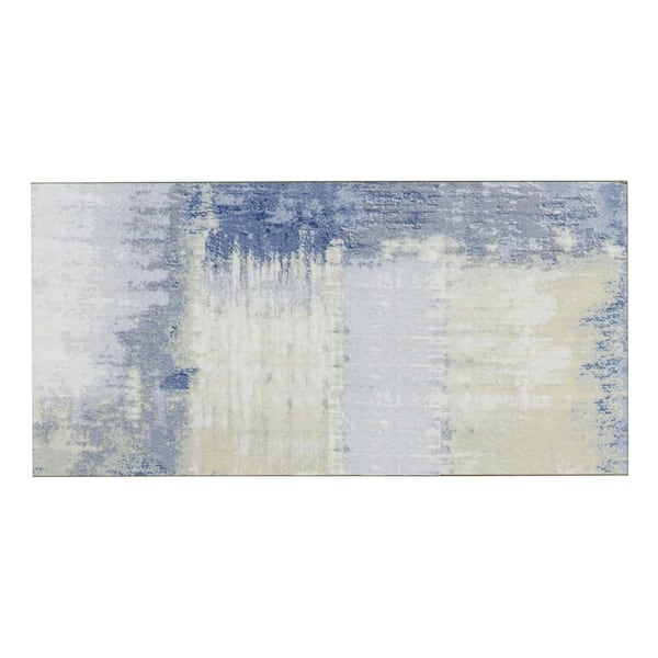 ABOLOS Modern Farmhouse Blue Wood Subway 4 in. x 8 in. Glass Decorative Tile (4.44 sq. ft.)