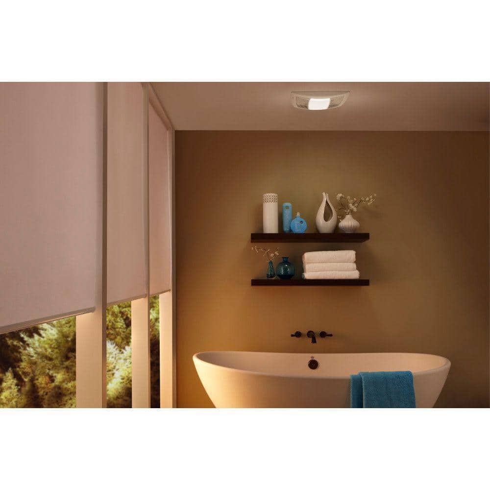 White Energy Star Ceiling Mounted LED Exhaust Fan