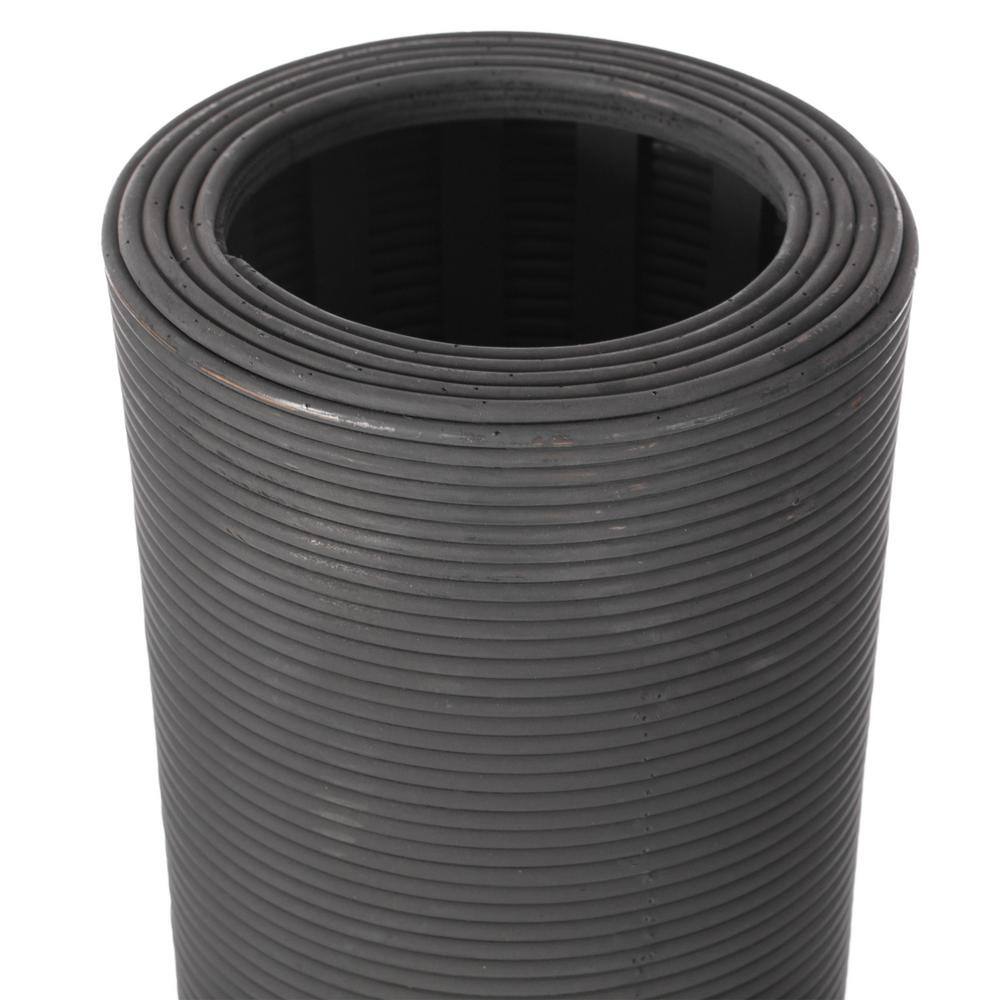 Charcoal Gray Twisted Cord Accent Plastic Floor Vase