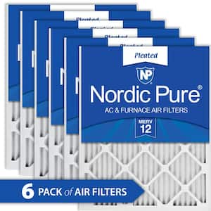 12 in. x 12 in. x 1 in. Allergen Pleated MERV 12 Air Filter (6-Pack)