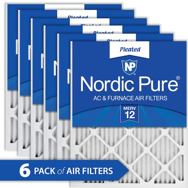 Nordic Pure 12 in. x 12 in. x 1 in. Allergen Pleated MERV 12 Air Filter (6-Pack)